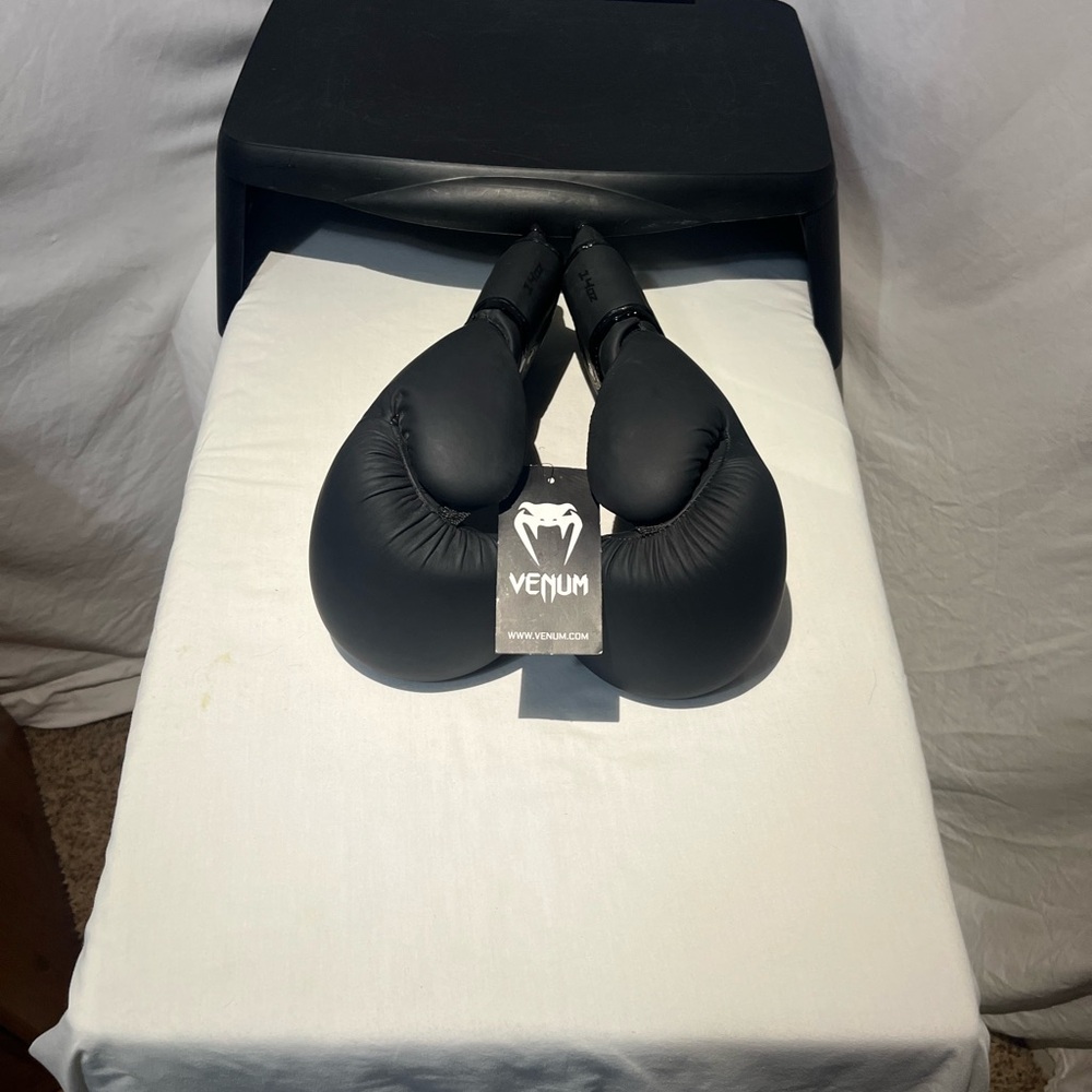 Venum Black Boxing Gloves